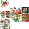 Flower Bouquet Christmas Countdown Advent Calendar Blind Box With Diy Fun For Holiday Decor