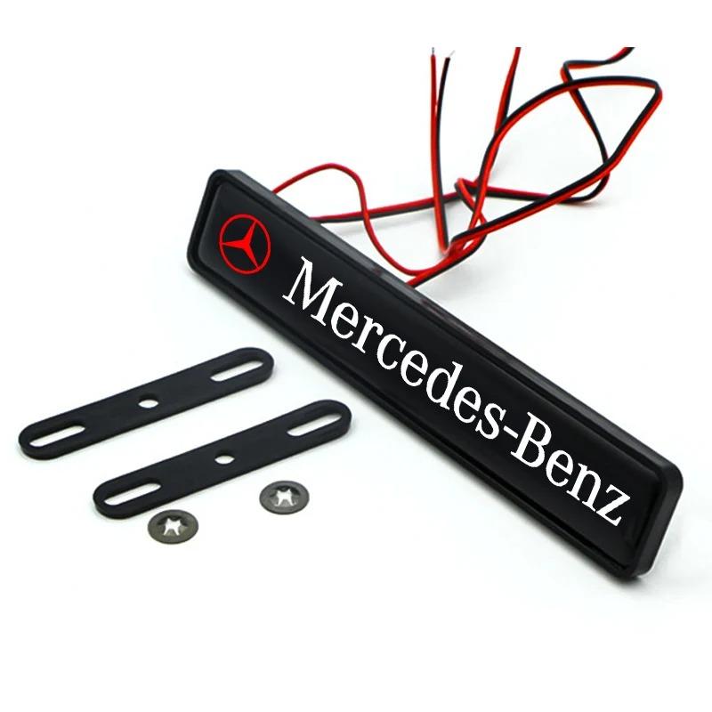 CRB1 Car Decorative Light LED Front Hood Grille Emblem Badge Decor For Mercedes Benz AMG A B C E S CLA GLA GLB GLC GLS W205 W204 W177