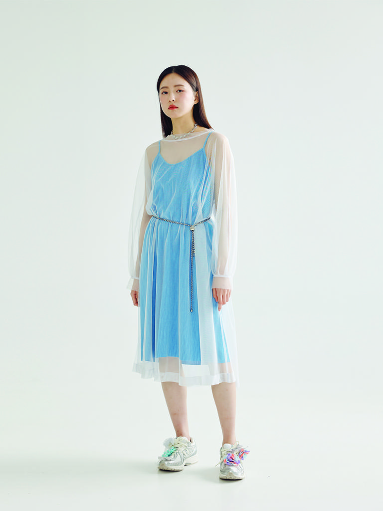 Bomnal Boutique See-Through Midi Dress _ Gray