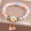 Fashion Floral Design Bracelet , Alloy Adjustable Chain , Sweet Girl Style Jewelry Accessory