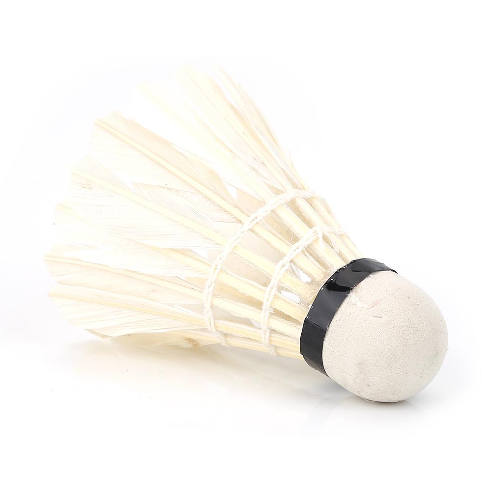 12Pcs/Lot White Fther Badminton s, Good Toughness and Durability, Stable Performance, Portable and Lightweight, for Practice and Casual Pl
