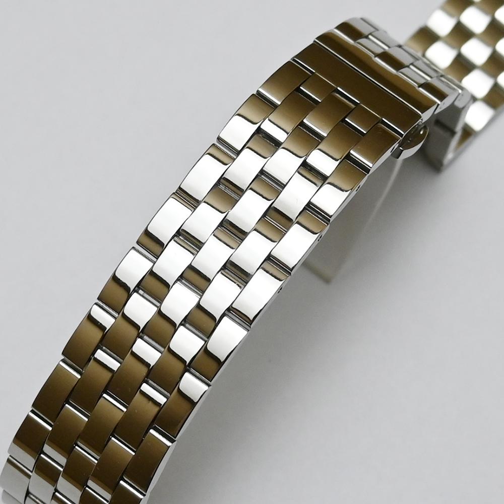 Curea de ceas din oțel inoxidabil Curea de ceas Curele de brățară lustruite solide Capăt curbat 24mm 22mm 21mm 20mm 19mm 18mm