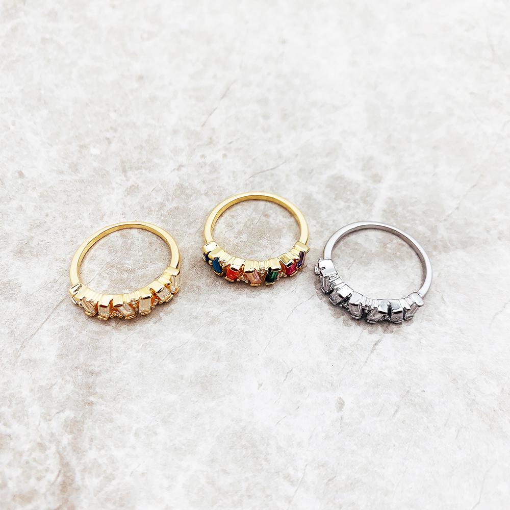 Ring Colourful Dancing Stones Summer New Fine Jewerly Romantic Gift For Women In Copper