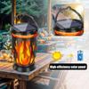 Solar Lantern Flickering Flame Outdoor Lantern Lights Ambient Lighting Waterproof Outside Lights for Garden Decor Pathway Yard