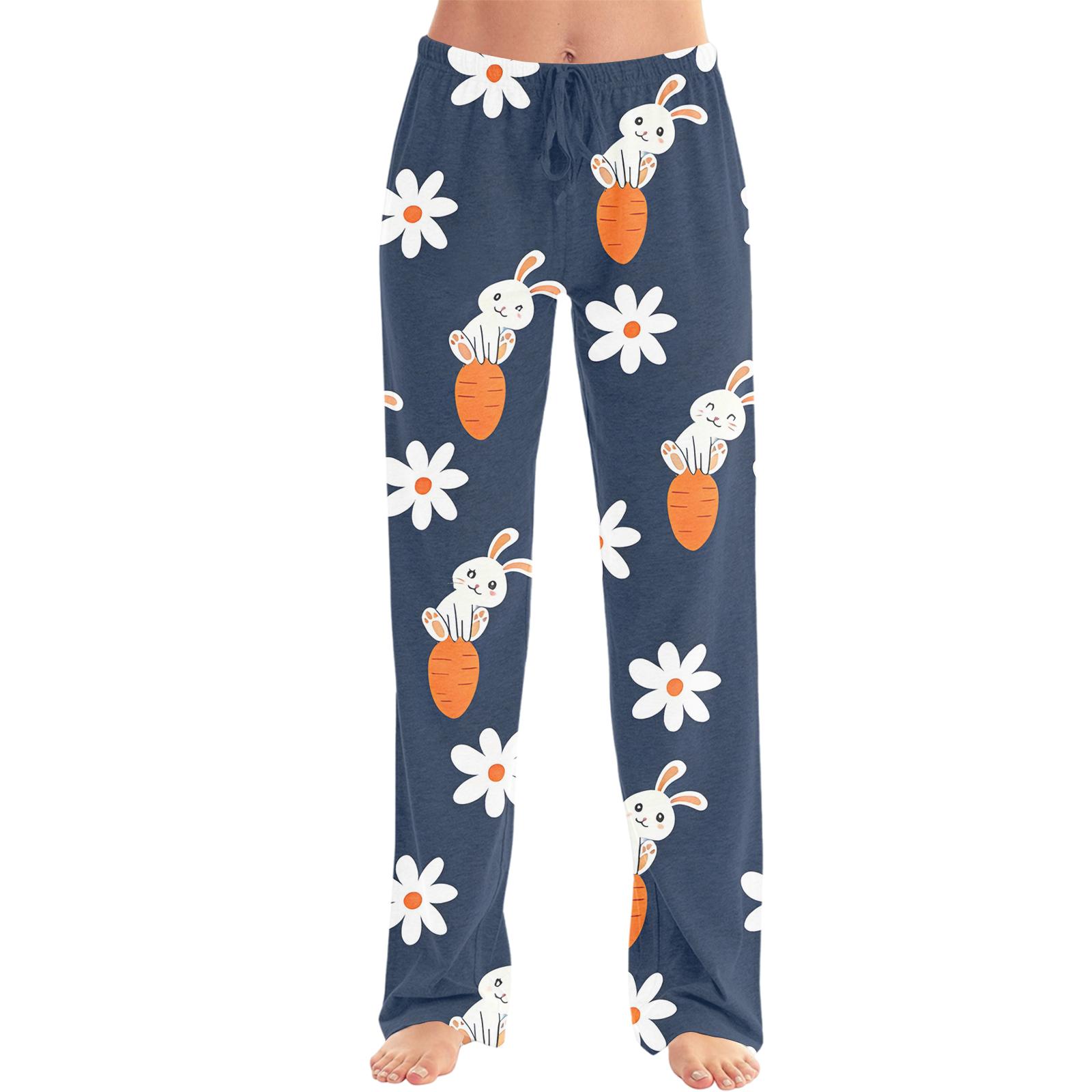 Men s Easter Fashion Printed Casual Straight Leg Pants XL розовый