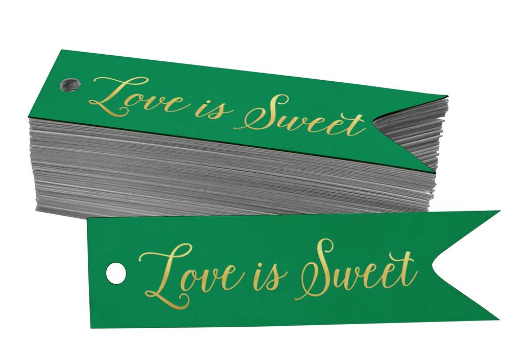 Inkdotpot Gold Foil Paper Hang Tags Love Is Sweet Wedding Favor Tags 100