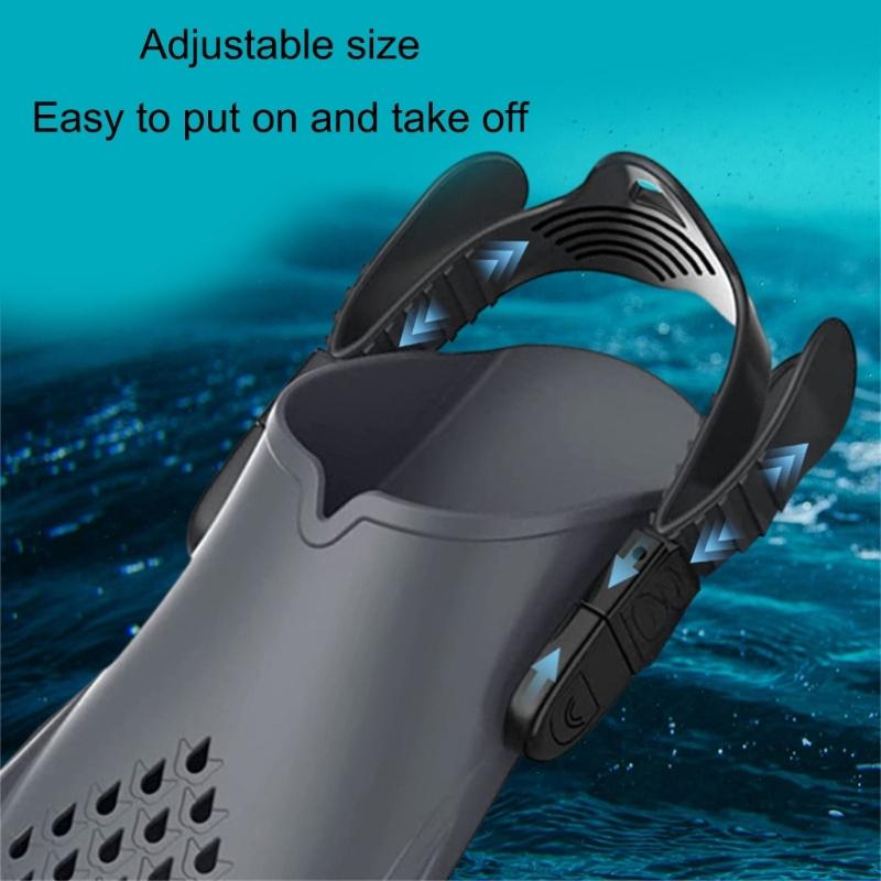 Adult Swimming Fins Open Heel Adjustable Straps Open Heel Snorkeling and Swimming Equipment Suitable for Swimming Diving