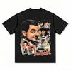 Tricou Mr Bean 100% bumbac, unisex, mânecă scurtă, guler rotund, confortabil, ușor, casual, de zi cu zi, pentru acasă, pentru toate anotimpurile