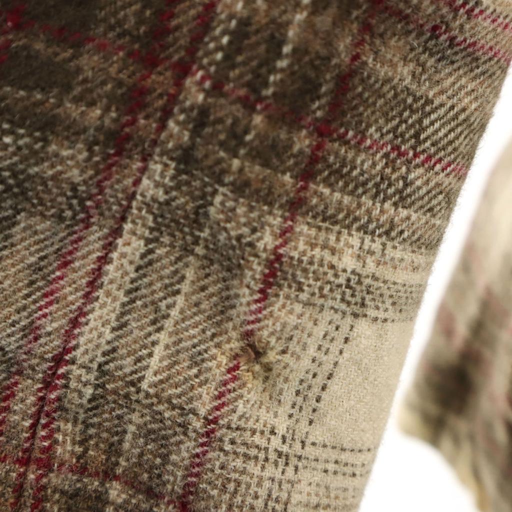 PENDLETON 70s Made In USA Wool Vintage Check Pattern Tailored Jacket 12 Women Used