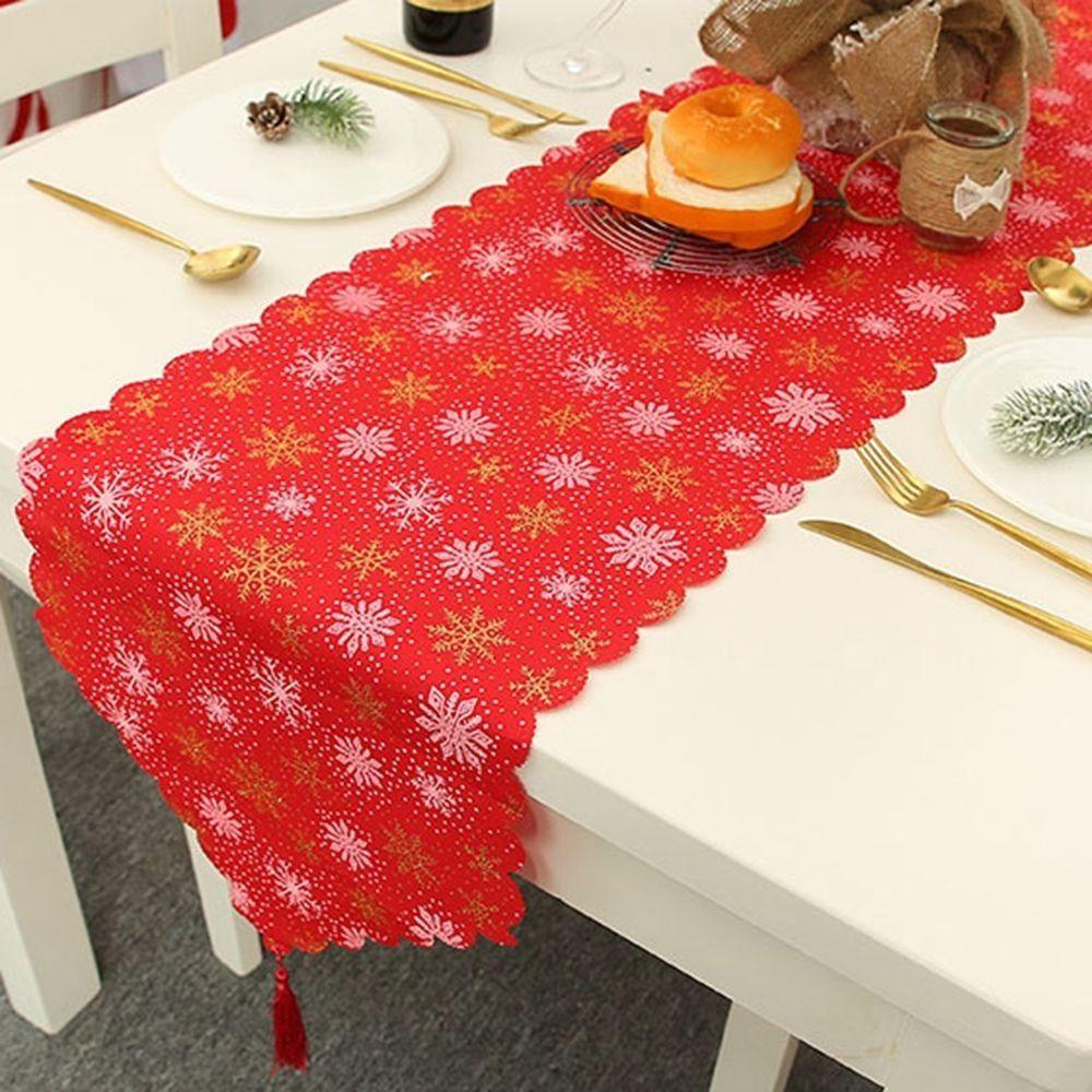 

Украшение Подарок Снежинка Скатерть-дорожка Скатерть Рождественское украшение Стол Настольный Декоративный A