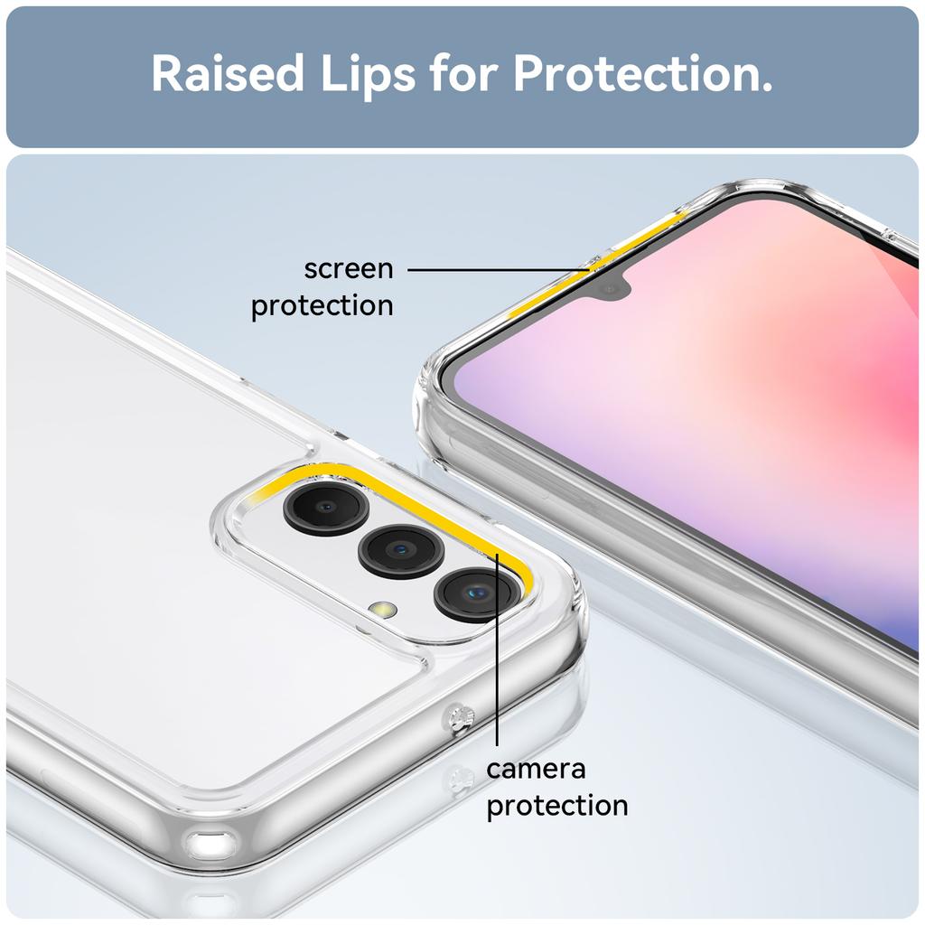 For Samsung Galaxy A24 4G (162.1 x 77.6 x 8.3mm) TPU+Acrylic Phone Case Anti-drop Phone Protective Cover