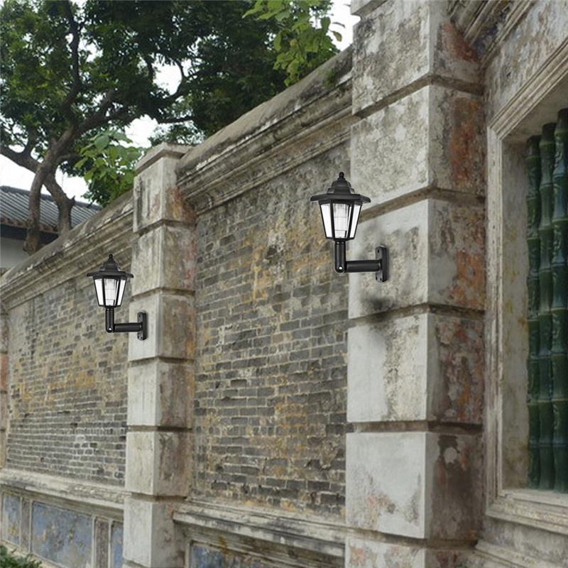 Lămpi Solare de Perete Wireless cu Cap Simplu/Dublu, de Exterior, Impermeabile, Lămpi de Noapte de Perete, Felinar Retro pentru Grădină, Terasă, Curte, Nou