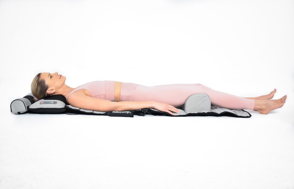 Mata masująca wibracyjna do masażu pleców na fotel materac 175x50 cm szara