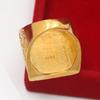 Gold Shop Same Style 9999 24K Real Gold Men'S Gold Ring With Adjustable Opening, Boss Style, Exquisite Luxury Jewelry