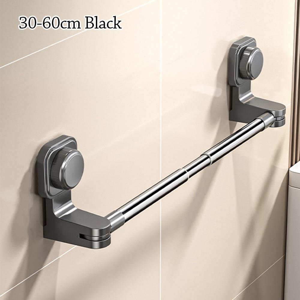 Suction Cup Towel Bars Adjustable Bathroom Storage Rod New Clothes Drying Rack