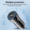 40W Dual PD Car Charger Universal DC12-24V Circular Dual Ports Fast Charging 5V/3A Car Cigarette Lighter Adapter Car Accessories
