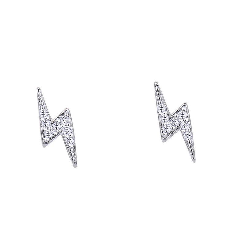 Lightning Bolt Stud Earrings Unisex Fashionable Personalized High End Versatile Niche Design Ear Jewelry For Men And Women
