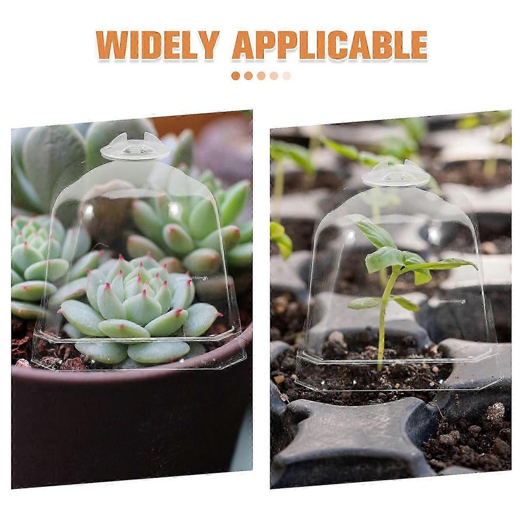 10Pcs Clear Plastic Plants Dome Protector for Garden Humidity Control