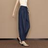 Demana Women's High-Waist Cotton Loose Balloon Denim Pants