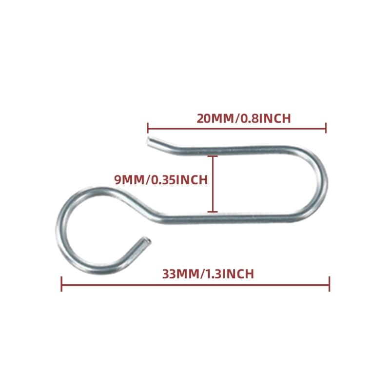 Lightweight Metal S Hooks for Curtain Mounting Convenient Hooks for Curtain Hangings Track Drapery Hook Pin Hangers