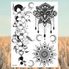 Lotus Henna Mandala Chest Temporary Tattoos For Women Underboob Adult Butterfly Turtle Lion Fake Tattoo Sexy Waterproof Tatoos