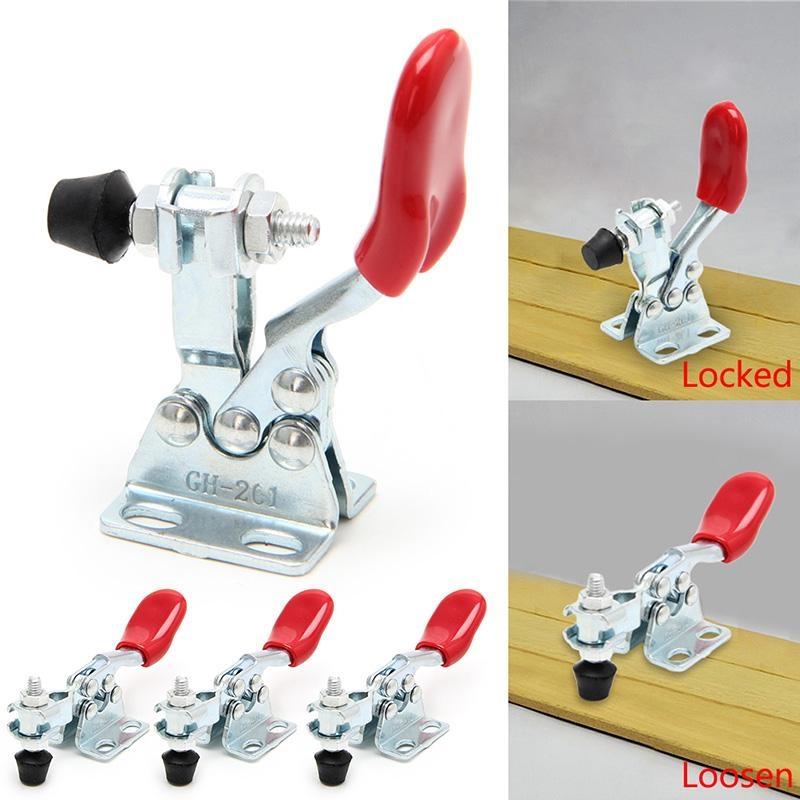 4 Stück Metall Horizontal Schnellspann-Handwerkzeug Kniehebelspanner zum Befestigen von Werkstücken