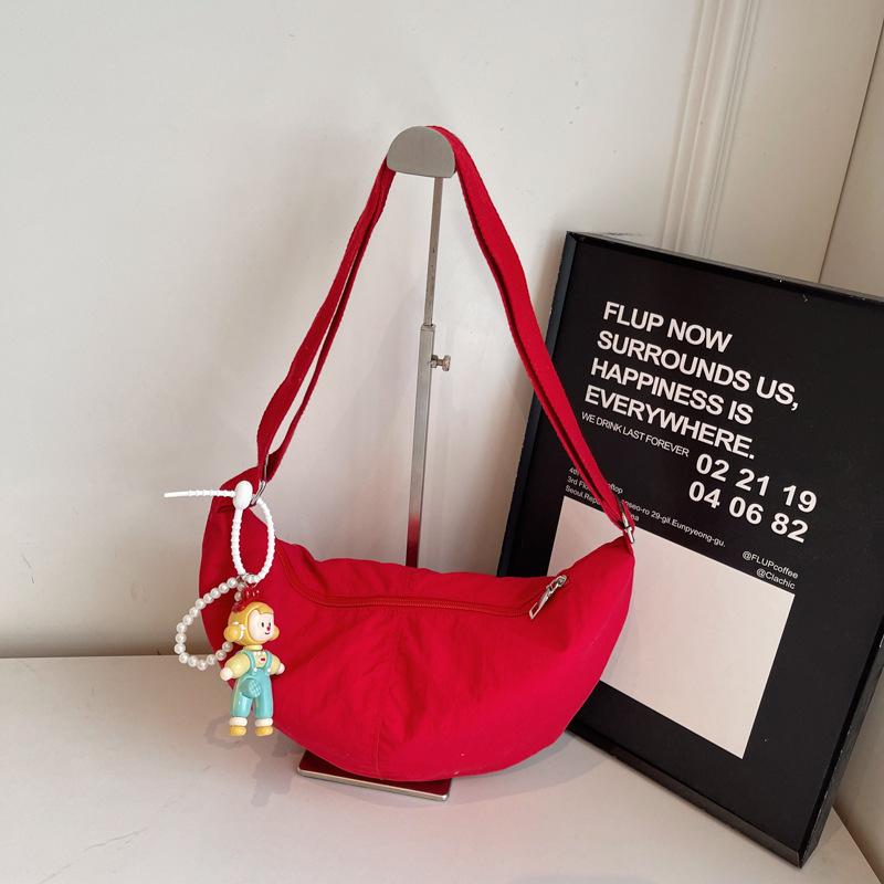 Chic Lightweight Candy Color Dumpling Bag for Women - 2025 Summer Versatile Japanese Style Crossbody