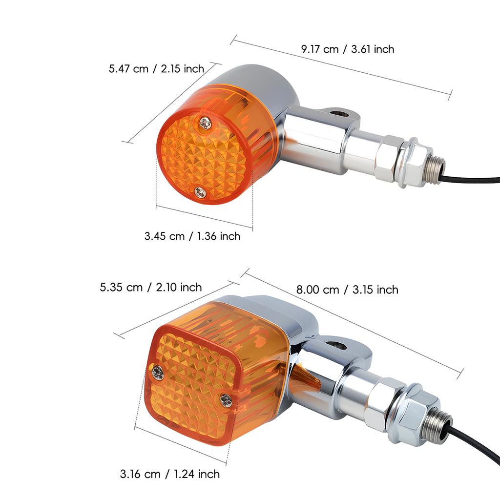 2PCS Motorcycle LED Turn Signal Light Universal DRL Amber Yellow Flowing Blinker Indicator Motorcycle Flashing Light Tail Lamp