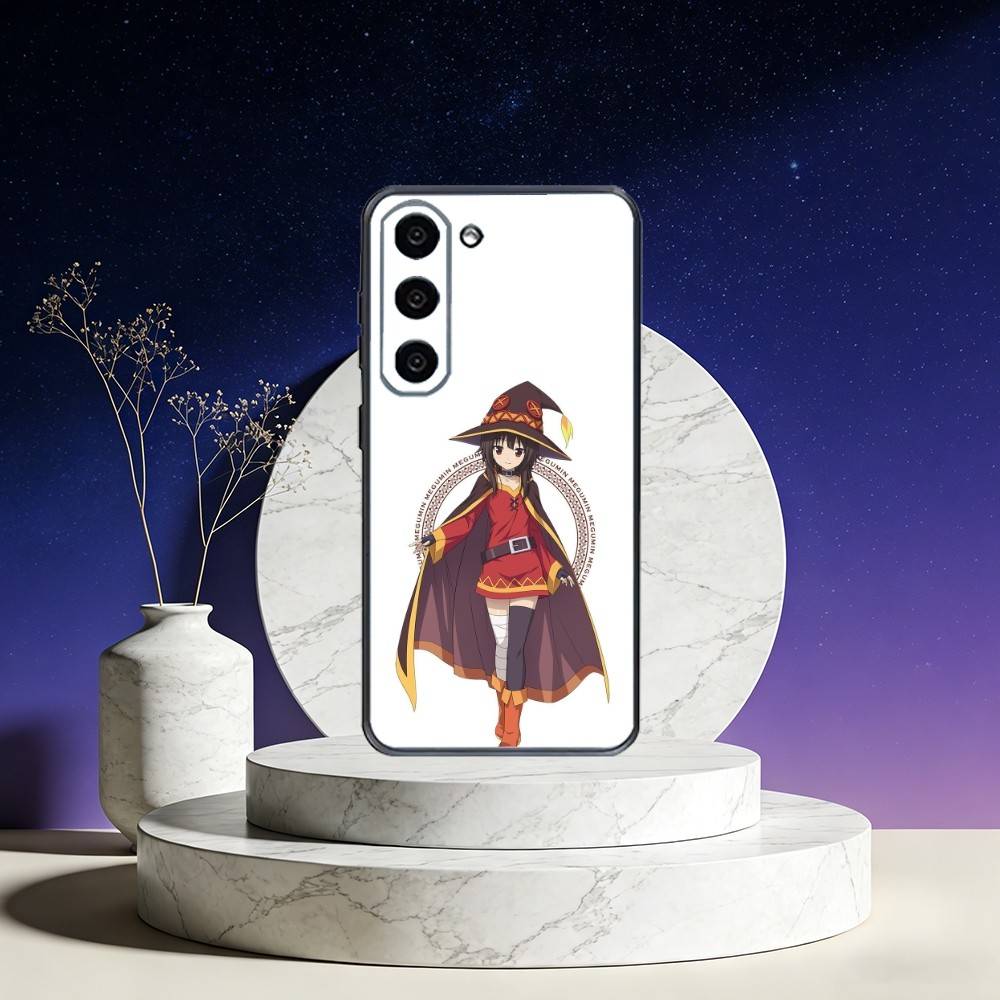 Megumin Anime K-KonoSubaS Phone Case For Samsung Galaxy A73,A72,A71,A70,A53,A52,A51,Others Soft Black Cover