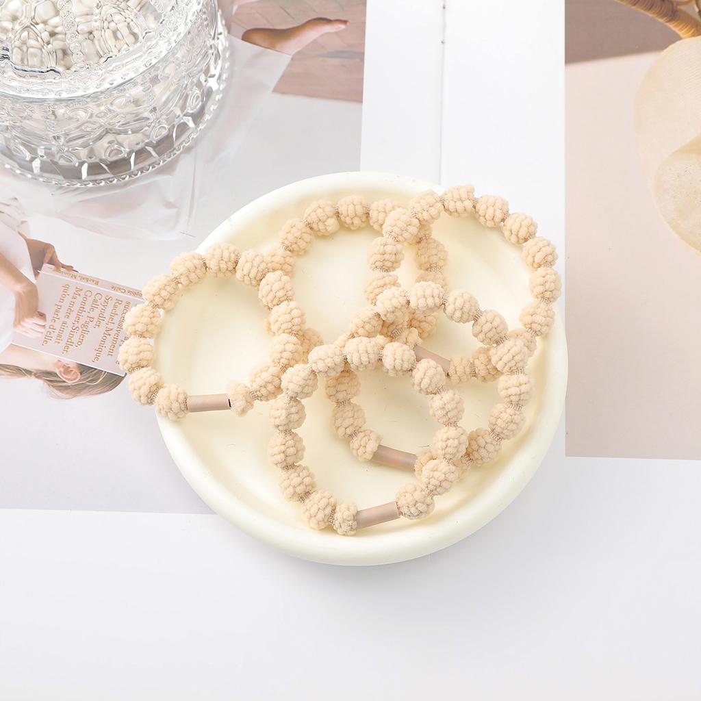 5PCS/set Small Ball Hair Ties Black Rubber Bands Hair Ropes Elastic Korean Hair Accessories For Women Ponytail Scrunchies