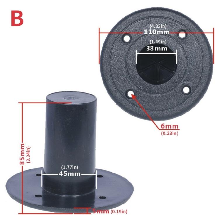 Universal Speaker Stand Top Hat Poles Mount Bracket For 12/15Inch Cabinets Heavy Duty Black Plastic Construction