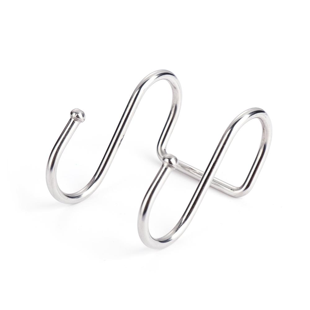 Household Stainless Steel Organizer Storage Rack Clasps Hooks Double S Shaped Hook Hanger