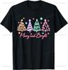 Merry And Bright Tree Neon Christmas Tshirt Unisex Summer Streetwear Tops Unisexs T Shirt Unisex And Unisex Short Sleeves Camiseta
