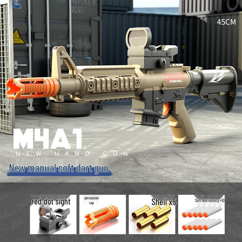 

Игрушечный автомат M4A1 с очередью, стреляющий мягкими пулями - Модель M416, пистолет-пулемет для мальчиков