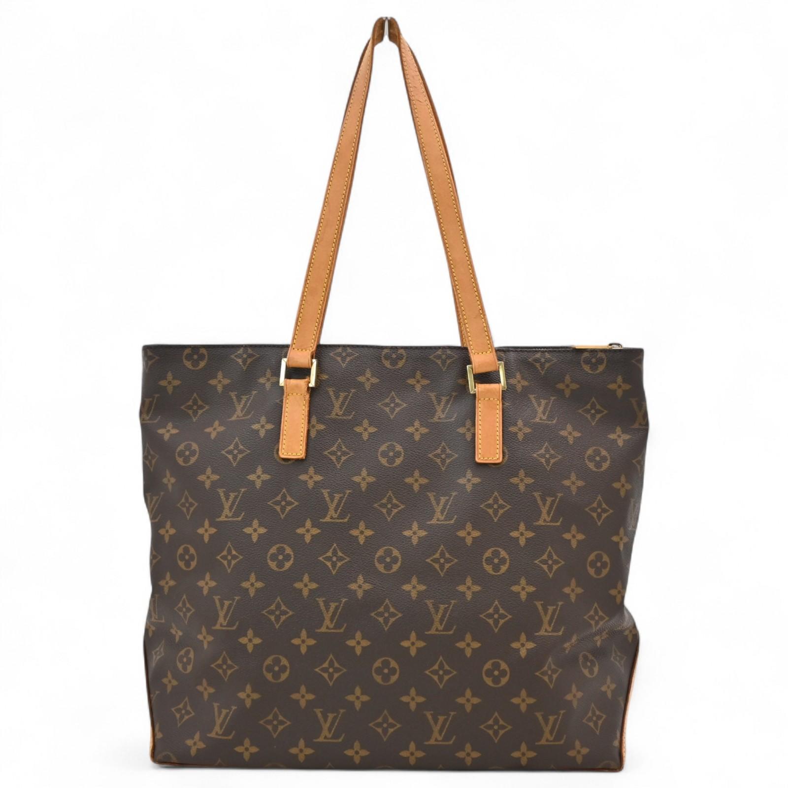 

Auth LOUIS VUITTON Monogram Cabas Mezzo Tote Bag PVC Canvas lv5635cc