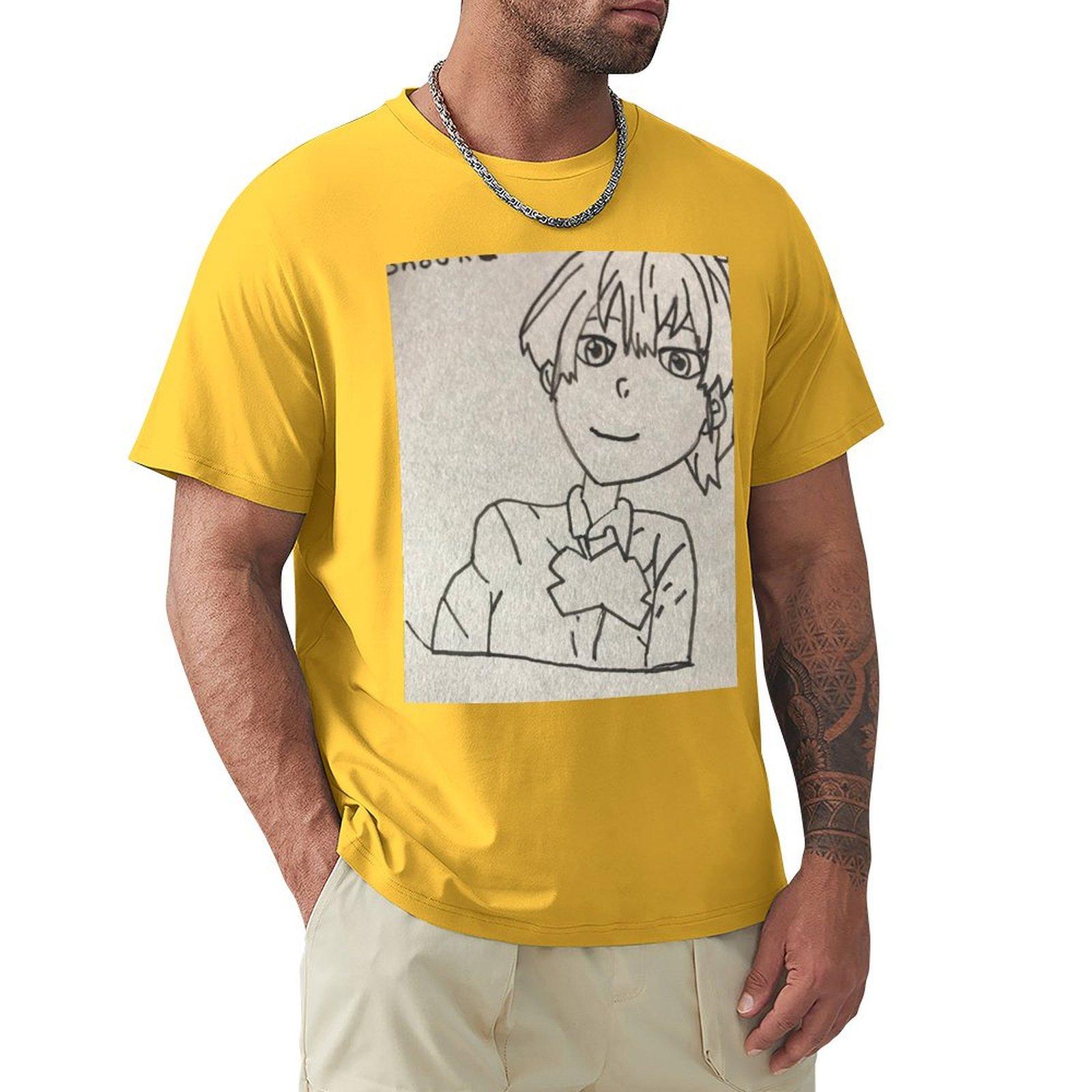 

Сёко Нишимия (Из Безмолвного Голоса) Футболка Эша Эстетическая одежда Винтажная аниме-футболка Графические футболки для мужчин 5XL жёлтый