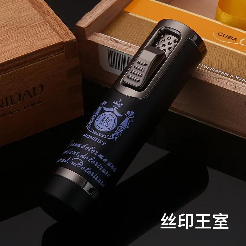 NEW Metal Material Is Stretchable Windproof Blue Jet Flame Lighter Refillable Multifunctional Moxibustion Cigarette Accessory