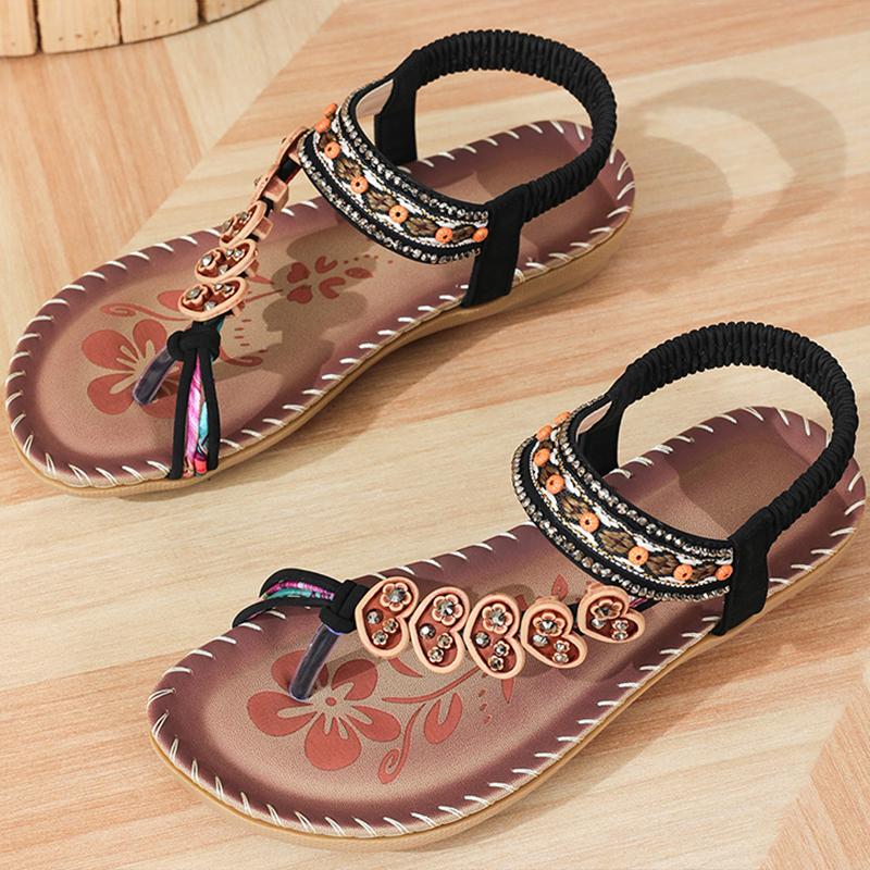 Women's Sandals Bohemia Style Sandals Summer Shoes For Woman Flip Flops Beach Summer Shoes Women Low Heels Footwear