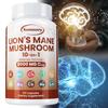 Cápsulas de Cogumelo Juba de Leão - Suplemento para Memória Cerebral Foco Suporte Imunológico