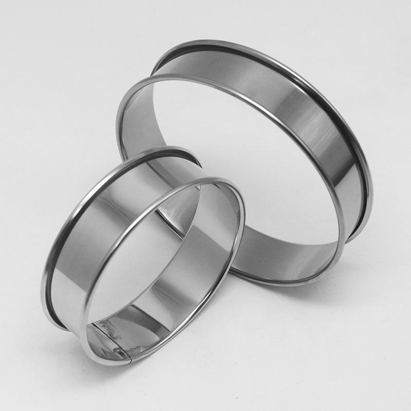 Stainless Steel Mousse Ring Round Cake Mold Double Rolled Tart Rings Fruit Pie Cake Dessert Cookie Making Kitchen Accessories