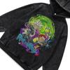American Retro Cartoon Digital Direct Injection Printed Hoodie Autumn And Winter Washed Old Hooded Sweater For Men And Women