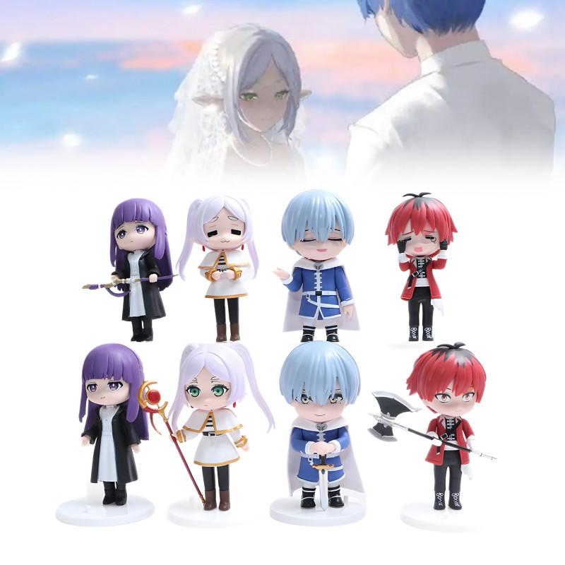 8pcs Beyond Frieren Journeys End Fern Stark Action Figure Anime Doll Display