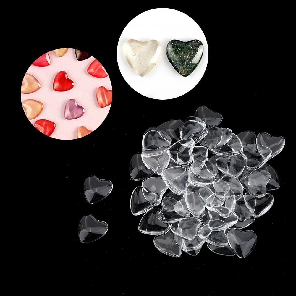 50pcs Transparent Nail Polish Display Color Card Gel Polish Color Card Manicure ToolHeart Shape