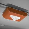 Car Tissue Compatible with All Car Front and Rear PU Light Brown Holder, Models, Seats, Leather,