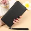Long Macaron Zipper Wallet Women's Lychee Pattern Women's Multi-compartment Handbag