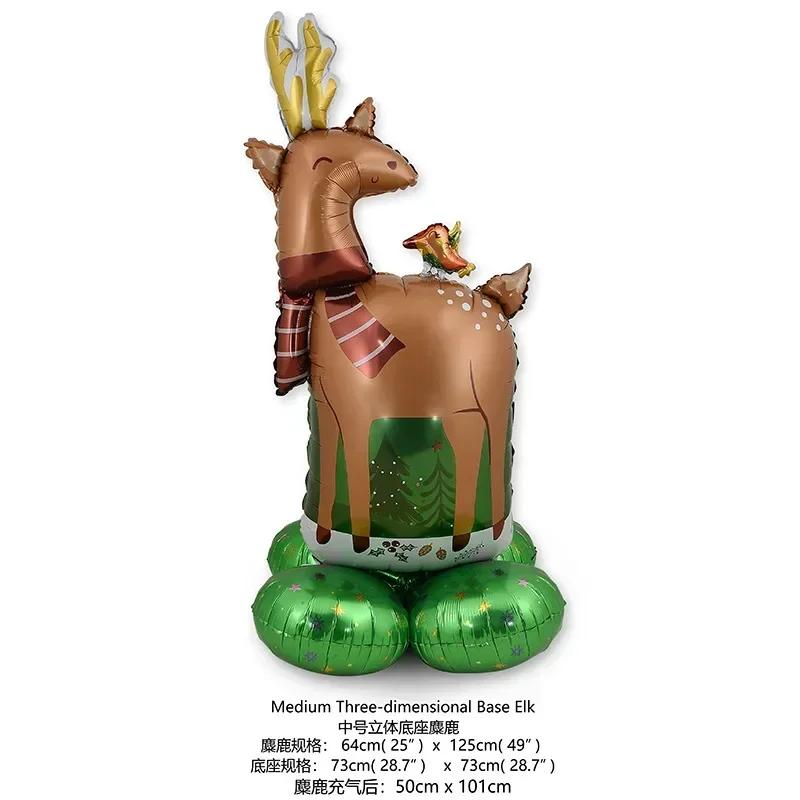 Große Weihnachtsballons Weihnachtsmann Schneemann Elch Strumpf Folienballon Weihnachtsdekorationen für Zuhause Navidad Neu