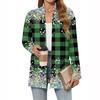 Women's Christmas Printed Lightweight Cardigan Long Sleeved Casual Loose Thin Fit With Pockets Cardigan Jacket