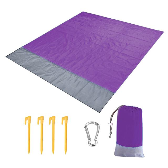 Oversized Beach Towel Mat Sand Free Beach Wind Proof Waterproof Picnic Blankets Beach Mat Oversized Pocket Picnic 4 Anchor