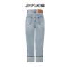 JOY SPEAKER Women's 2025 Spring Washed Rolled-Hem Denim Jeans