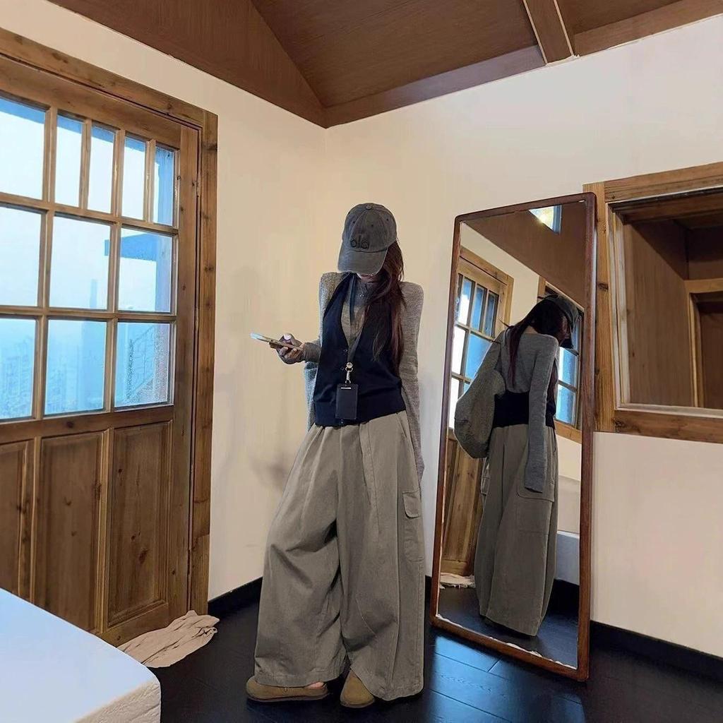 Korean Style Knitwear & Halter Vest with Casual Pants Women's Three-Piece Set